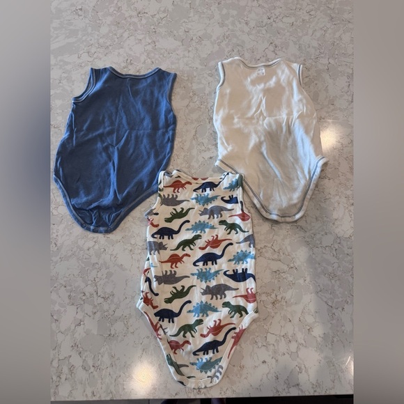 18Mos Dino themed onesies - Set of 3 - Picture 2 of 6